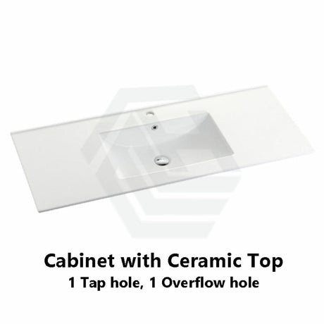 600-1500Mm Premium Bathroom Freestanding Vanity White Pvc Polyurethane Cabinet Only & Ceramic Top