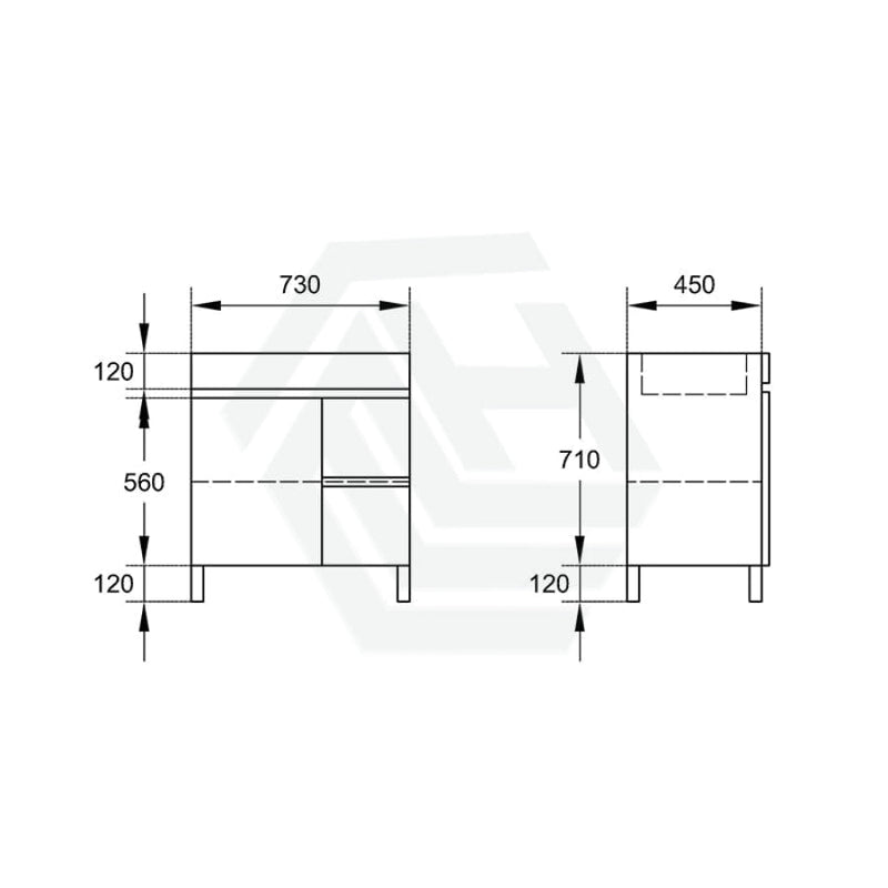 600-1500Mm Premium Bathroom Freestanding Vanity White Pvc Polyurethane Cabinet Only & Ceramic Top