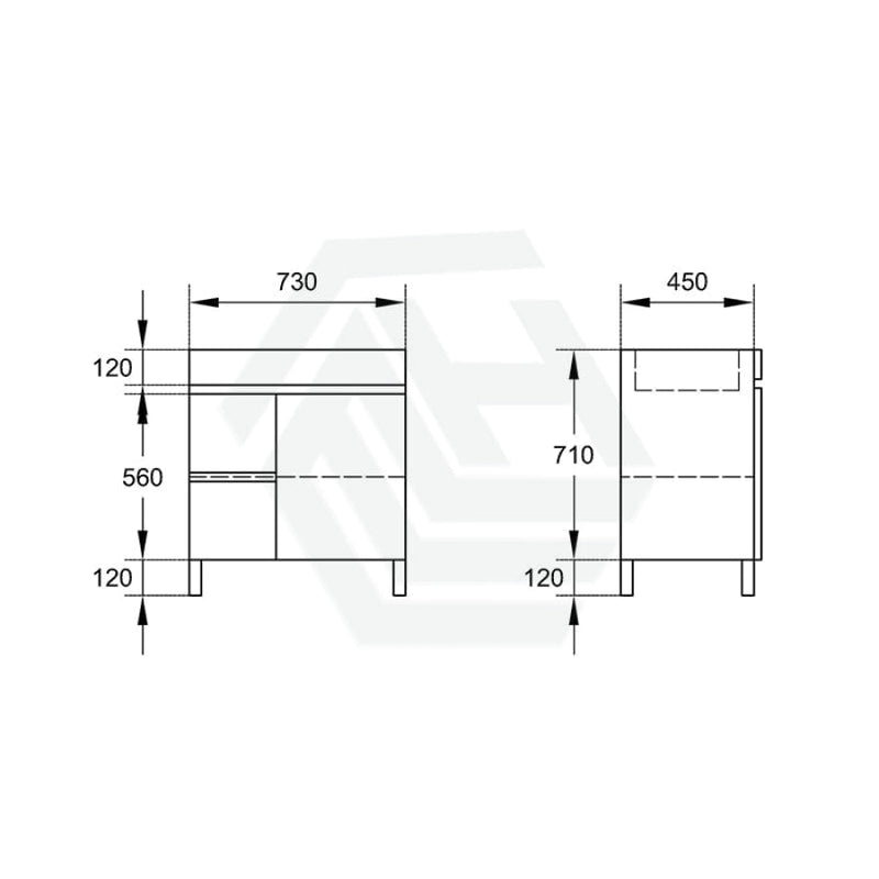 600-1500Mm Premium Bathroom Freestanding Vanity White Pvc Polyurethane Cabinet Only & Ceramic Top