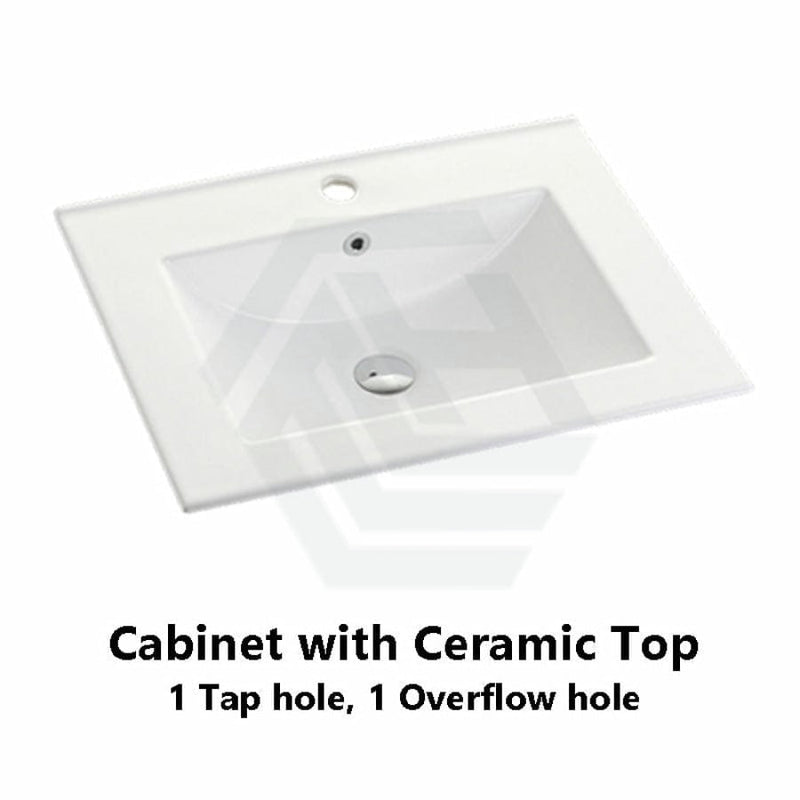 600-1500Mm Premium Bathroom Freestanding Vanity White Pvc Polyurethane Cabinet Only & Ceramic Top