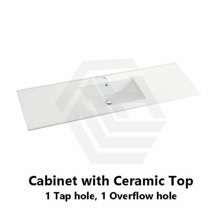 600-1500Mm Premium Bathroom Freestanding Vanity White Pvc Polyurethane Cabinet Only & Ceramic Top