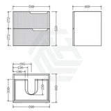 600-1500Mm Sersi Wall Hung Plywood Vanity Matt White Linear Surface Drawers Shelves Single Bowl