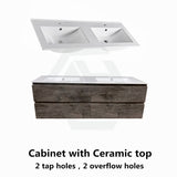 600-1500Mm Wall Hung Bathroom Floating Vanity Dark Grey Wood Grain Pvc Filmed Drawers Cabinet