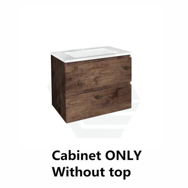 600-1500Mm Wall Hung Bathroom Floating Vanity Dark Oak Wood Grain Pvc Filmed Drawers Cabinet