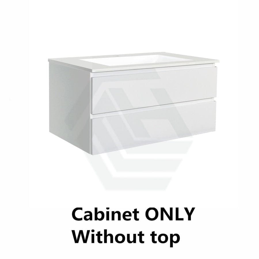 600-1500Mm Wall Hung Bathroom Floating Vanity Matt White Pvc Vacuum Filmed Drawers Cabinet