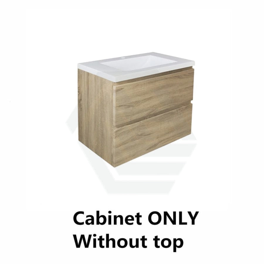 600-1500Mm Wall Hung Bathroom Floating Vanity White Oak Wood Grain Pvc Filmed Drawers Cabinet