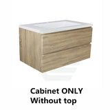 600-1500Mm Wall Hung Bathroom Floating Vanity White Oak Wood Grain Pvc Filmed Drawers Cabinet