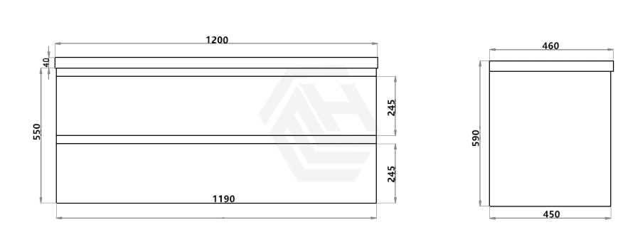 600-1500Mm Wall Hung Bathroom Floating Vanity White Oak Wood Grain Pvc Filmed Drawers Cabinet