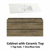 600-1500Mm Wall Hung Bathroom Vanity Dark Timber Cabinet Only