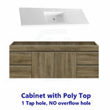 600-1500Mm Wall Hung Bathroom Vanity Dark Timber Cabinet Only