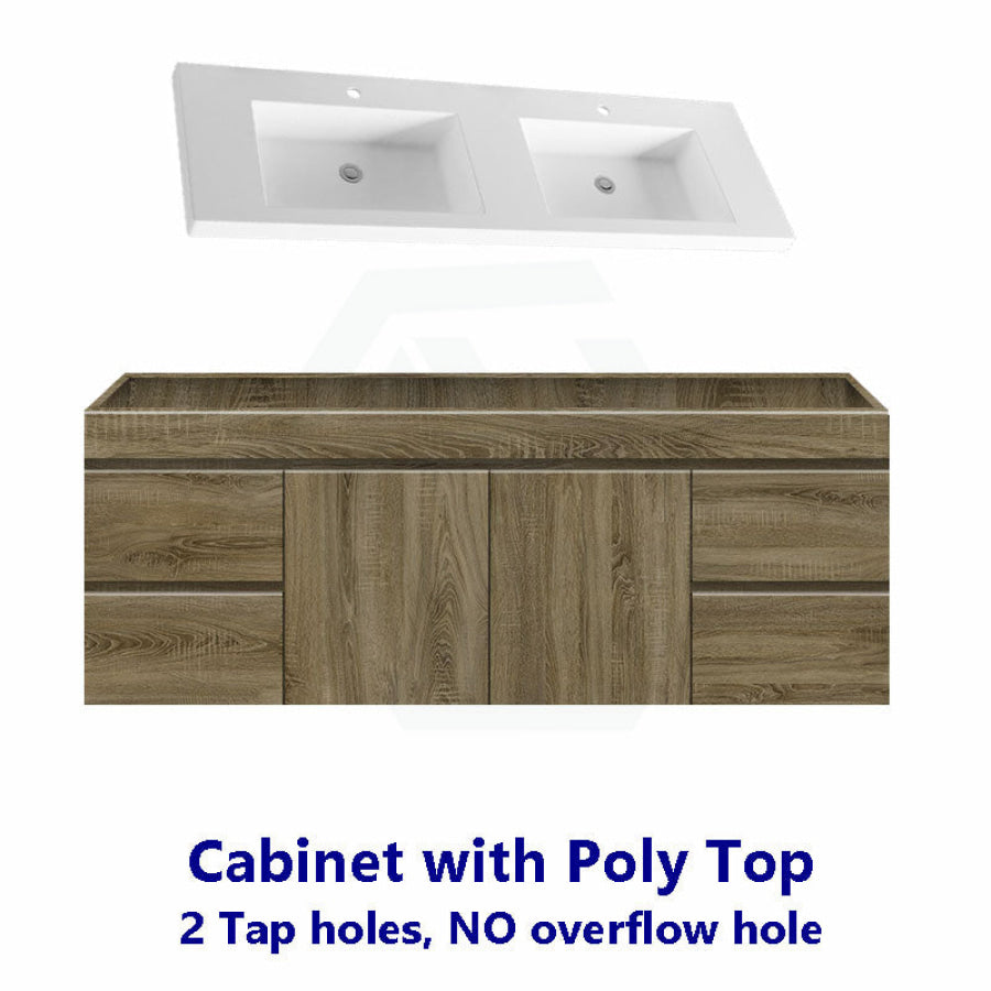 600-1500Mm Wall Hung Bathroom Vanity Dark Timber Cabinet Only