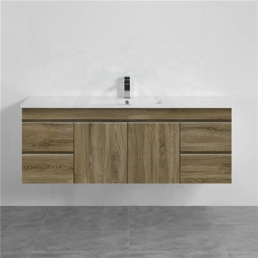 600-1500Mm Wall Hung Bathroom Vanity Dark Timber Cabinet Only