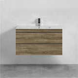 600-1500Mm Wall Hung Bathroom Vanity Dark Timber Cabinet Only