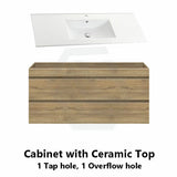 600-1500Mm Wall Hung Bathroom Vanity Timber Wood Grain Drawers Cabinet Only&Ceramic/Poly Top