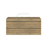 600-1500Mm Wall Hung Bathroom Vanity Timber Wood Grain Drawers Cabinet Only&Ceramic/Poly Top