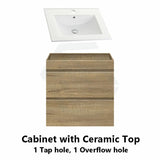 600-1500Mm Wall Hung Bathroom Vanity Timber Wood Grain Drawers Cabinet Only&Ceramic/Poly Top