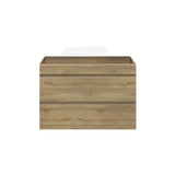 600-1500Mm Wall Hung Bathroom Vanity Timber Wood Grain Drawers Cabinet Only&Ceramic/Poly Top