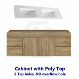 600-1500Mm Wall Hung Bathroom Vanity Timber Wood Grain Drawers Cabinet Only&Ceramic/Poly Top