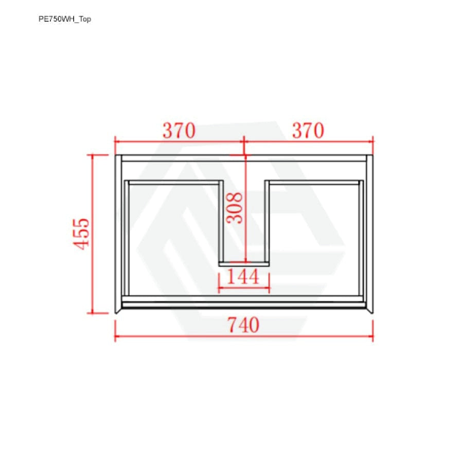 600-1500Mm Wall Hung Pvc Vanity Matt Black & White Cabinet Only For Bathroom 900Mm Vanities