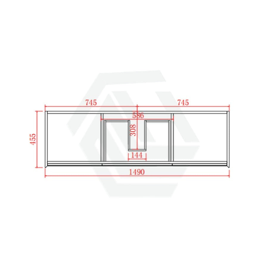 600-1500Mm Wall Hung Pvc Vanity Matt Black & White Cabinet Only For Bathroom 900Mm Vanities