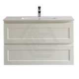 600-1500Mm Wall Hung Pvc Vanity With Matt White Finish For Bathroom Cabinet Only & Ceramic/Poly Top