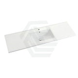 600-1500Mm Wall Hung Pvc Vanity With Matt White Finish For Bathroom Cabinet Only & Ceramic/Poly Top