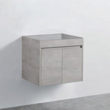 600-1500Mm Wall Hung Vanity Concrete Grey Finish Plywood Cabinet Only For Bathroom Vanities