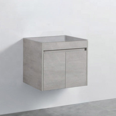 600-1500Mm Wall Hung Vanity Concrete Grey Finish Plywood Cabinet Only For Bathroom Vanities