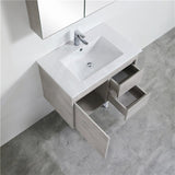 600-1500Mm Wall Hung Vanity Concrete Grey Finish Plywood Cabinet Only For Bathroom Vanities