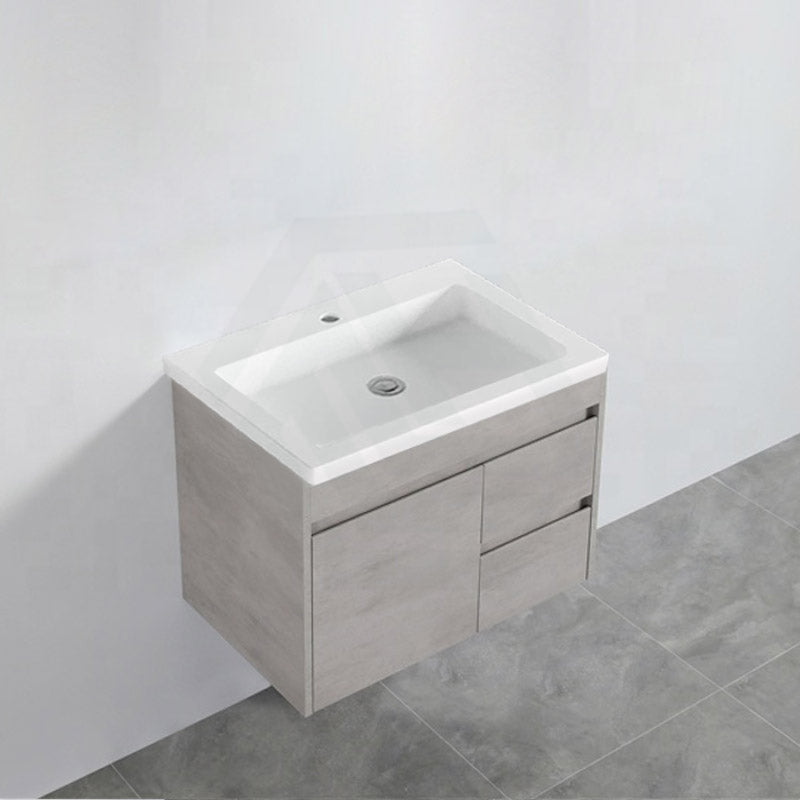 600-1500Mm Wall Hung Vanity Concrete Grey Finish Plywood Cabinet Only For Bathroom Vanities