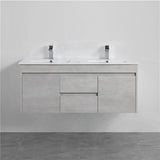 600-1500Mm Wall Hung Vanity Concrete Grey Finish Plywood Cabinet Only For Bathroom Vanities