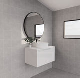 600-1500Mm Wall Hung Vanity Fluted Style Matt White Color Pvc Coating Bathroom Vanities