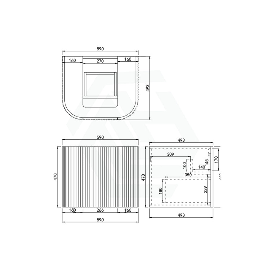 600-1800Mm Ceto Avalon Matt Black Wall Hung Bathroom Pvc Vanity With Soft Closing Drawers Curve Edge