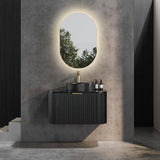 600-1800Mm Ceto Avalon Matt Black Wall Hung Bathroom Pvc Vanity With Soft Closing Drawers Curve Edge