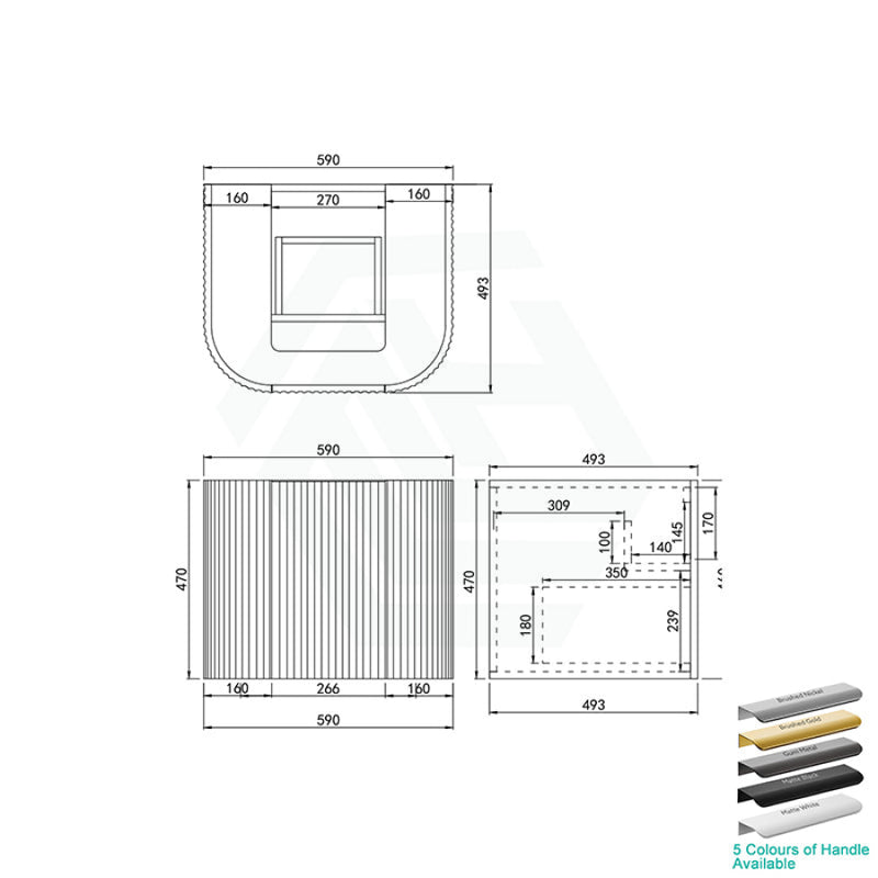 600-1800Mm Ceto Avalon Matt White Wall Hung Bathroom Pvc Vanity With Soft Closing Drawers Curve Edge