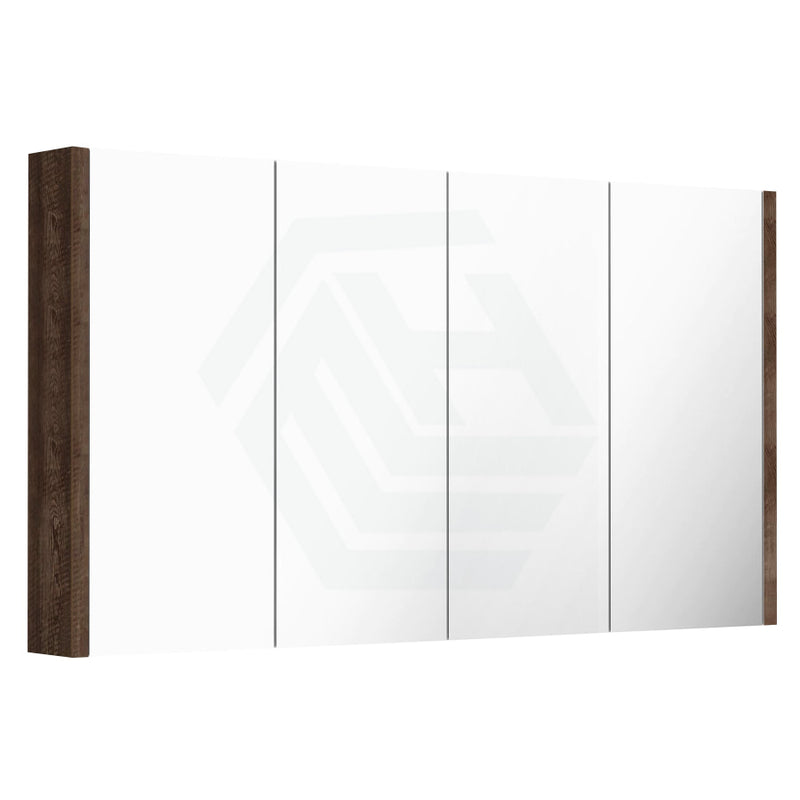 600/750/900/1200/1500Mm Dark Oak Wood Grain Pvc Filmed Shaving Cabinet Wall Hung With Mirror