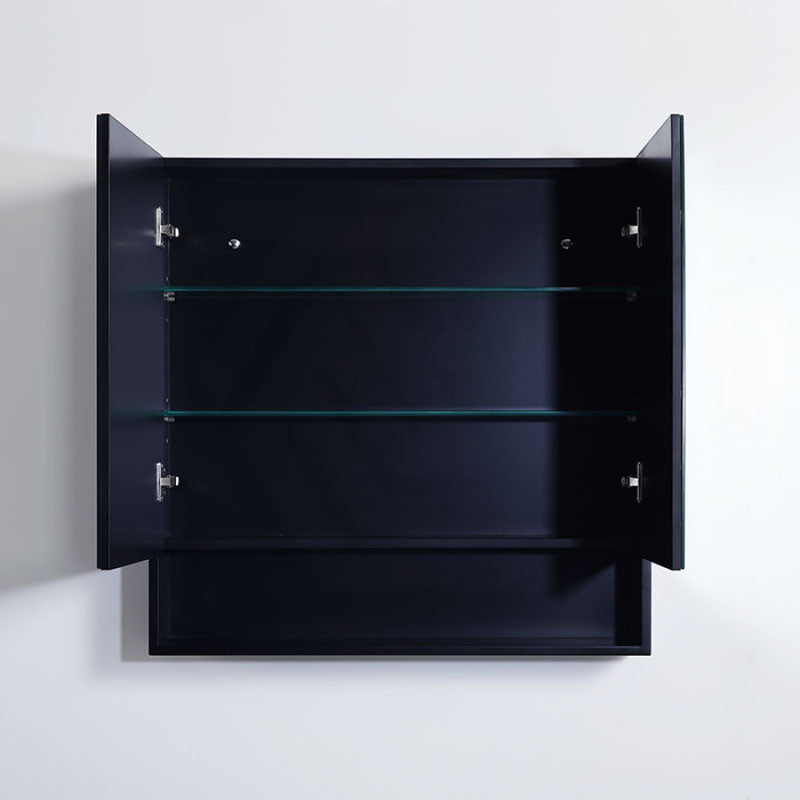 600/750/900/1200/1500Mm Fremantle Shaving Cabinet With Mirror Pvc Board Wall Hung Storage Matt Black