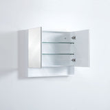 600/750/900/1200/1500Mm Fremantle Shaving Cabinet With Mirror Pvc Board Wall Hung Storage Matt White