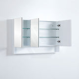 600/750/900/1200/1500Mm Fremantle Shaving Cabinet With Mirror Pvc Board Wall Hung Storage Matt White