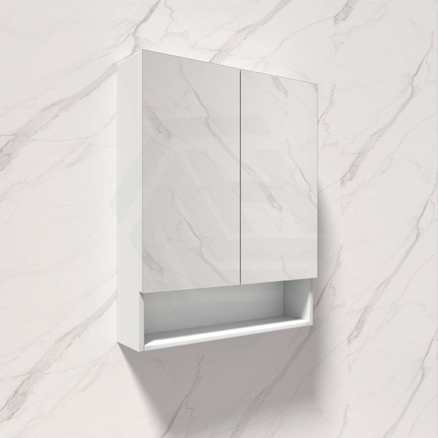 600/750/900/1200/1500Mm Fremantle Shaving Cabinet With Mirror Pvc Board Wall Hung Storage Matt White