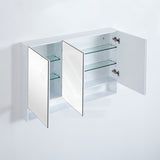 600/750/900/1200/1500Mm Fremantle Shaving Cabinet With Mirror Pvc Board Wall Hung Storage Matt White