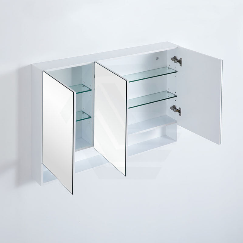 600/750/900/1200/1500Mm Fremantle Shaving Cabinet With Mirror Pvc Board Wall Hung Storage Matt White