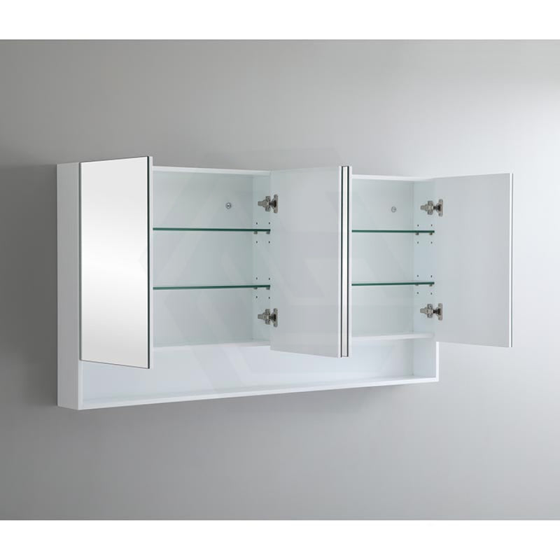 600/750/900/1200/1500Mm Fremantle Shaving Cabinet With Mirror Pvc Board Wall Hung Storage Matt White