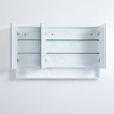 600/750/900/1200/1500Mm Fremantle Shaving Cabinet With Mirror Pvc Board Wall Hung Storage Matt White