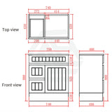 600/750/900/1200/1500Mm Hampton Freestanding With Kickboard Vanity Pvc Board Matt Black Linear