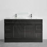 600/750/900/1200/1500Mm Hampton Freestanding With Kickboard Vanity Pvc Board Matt Black Linear