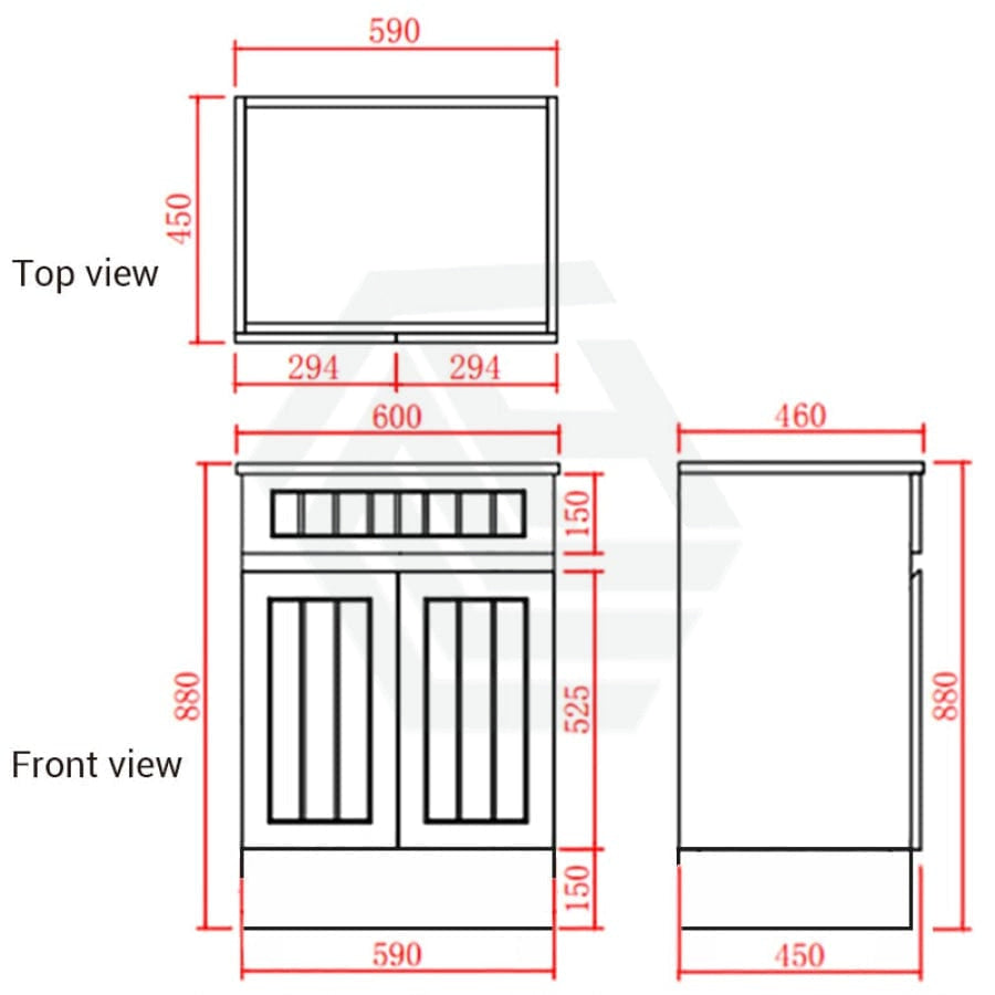 600/750/900/1200/1500Mm Hampton Freestanding With Kickboard Vanity Pvc Board Matt Black Linear