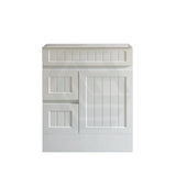 600/750/900/1200/1500Mm Hampton Freestanding With Kickboard Vanity Pvc Board Matt White Linear