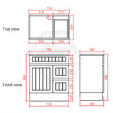 600/750/900/1200/1500Mm Hampton Freestanding With Kickboard Vanity Pvc Board Matt White Linear