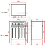 600/750/900/1200/1500Mm Hampton Freestanding With Kickboard Vanity Pvc Board Matt White Linear